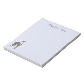 Bloc-note Greyhound Cartoon Chien Personnalisé (Tourné)