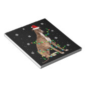 Bloc-note greyhound christmas light cute santa greyhound (Incliné)
