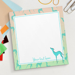 Bloc-note Greyhound whippet silhouette motif personnalisé