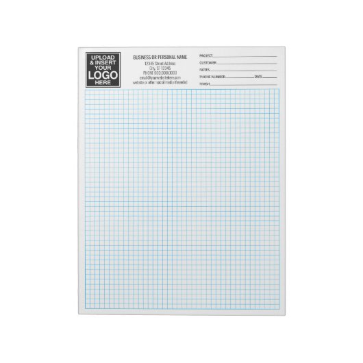 Bloc-note Grid 5 squares per Inch - Graph Calcpad Logo (Tourné)