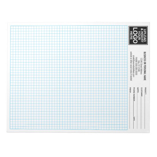 Bloc-note Grid 5 squares per Inch - Graph Calcpad Logo (Devant)
