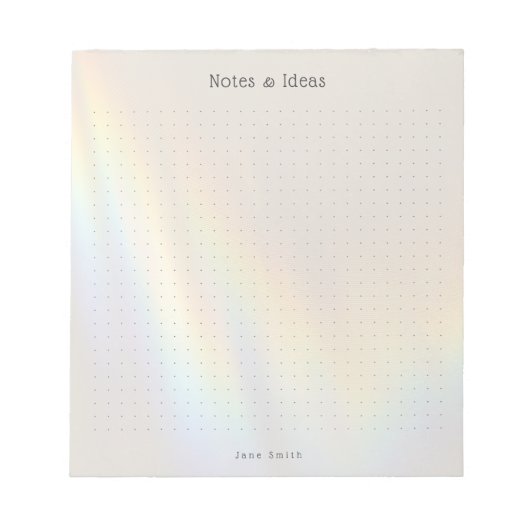 Bloc-note Grille de points esthétique arc-en-ciel à prisme p (Devant)