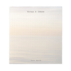 Bloc-note Grille de points esthétique de coucher de soleil o