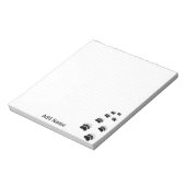 Bloc-note Grille de points personnalisée de l'Empreinte de p (Tourné)