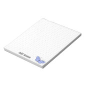 Bloc-note Grille de points personnalisée de papillon cosmiqu (Tourné)