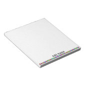 Bloc-note Grille de points personnalisée du Motif Crayon de  (Incliné)