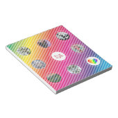 Bloc-note Grille d'image arc-en-ciel (Incliné)