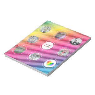 Bloc-note Grille d'image arc-en-ciel