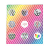 Bloc-note Grille d'image arc-en-ciel (Devant)