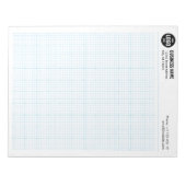 Bloc-note Grille d'ingénierie avec logo et informations comm (Devant)