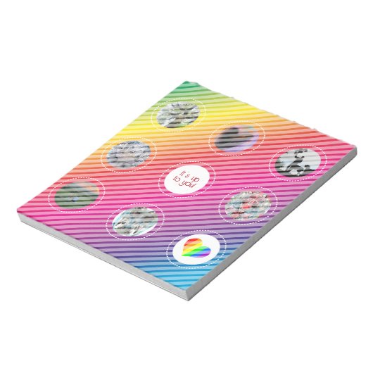 Bloc-note Grille graphique Rainbow (Tourné)