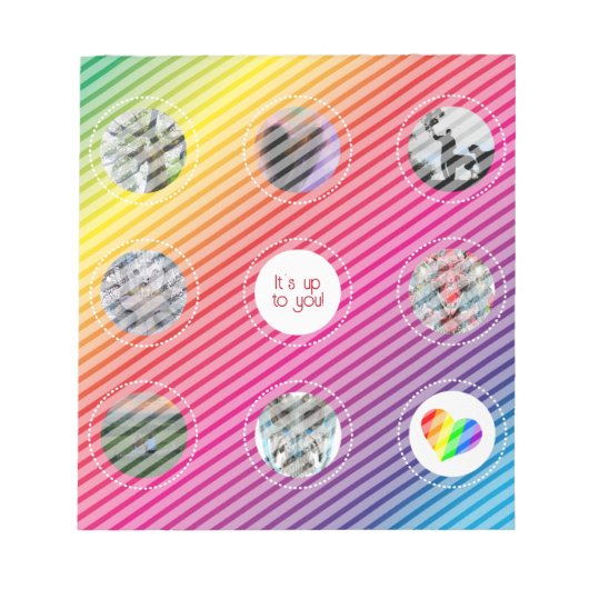 Bloc-note Grille graphique Rainbow (Devant)