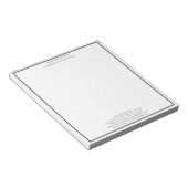 Bloc-note Gris Blanc Professionnel Personnalisé (Incliné)