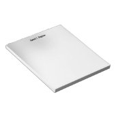 Bloc-note Gris Blanc Simple Moderne Professionnel (Incliné)