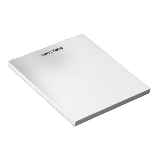 Bloc-note Gris Blanc Simple Moderne Professionnel (Incliné)