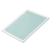 Bloc-note Gris Bleu Ardoise Clair | Votre Nom (Incliné)