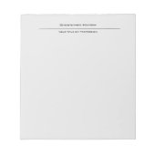 Bloc-note Gris clair professionnel Simple clair (Devant)