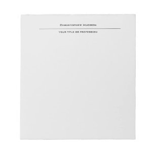 Bloc-note Gris clair professionnel Simple clair