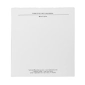 Bloc-note Gris clair simple uni professionnel (Devant)