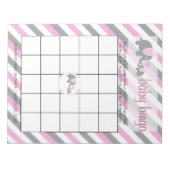 Bloc-note Gris et rose Bébé Eléphant | Bingo (Devant)