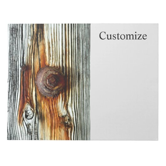 Bloc-note gris flotté rouillé Thunder_Cove (Devant)