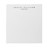 Bloc-note Gris moderne professionnel uni unique (Devant)