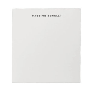 Bloc-note Gris Platine Minimaliste Moderne Lisible