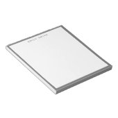 Bloc-note Gris simple moderne (Incliné)