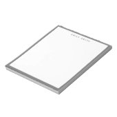 Bloc-note Gris simple moderne (Tourné)