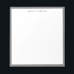 Bloc-note Gris simple moderne<br><div class="desc">Bloc-notes Gris simple et moderne</div>