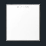 Bloc-note Gris simple moderne<br><div class="desc">Bloc-notes Gris simple et moderne</div>