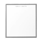 Bloc-note Gris simple moderne (Devant)