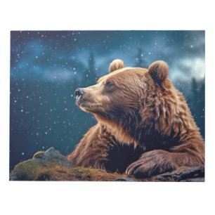 Bloc-note Grizzly Oear Animal Nature Majestic Wild