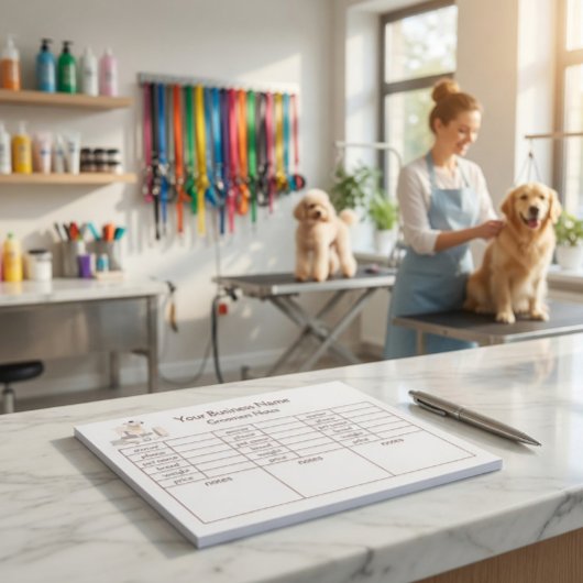 Bloc-note Groomer’s Notes & Pet Client Tracking Notepad