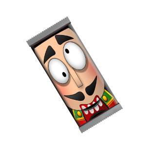Bloc-note Gros Noisette Noël Candy Bar Wrappers