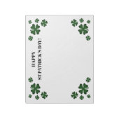Bloc-note Gros pavé vert porte-bonheur St Patrick's Day (Tourné)