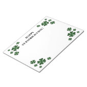 Bloc-note Gros pavé vert porte-bonheur St Patrick's Day (Incliné)