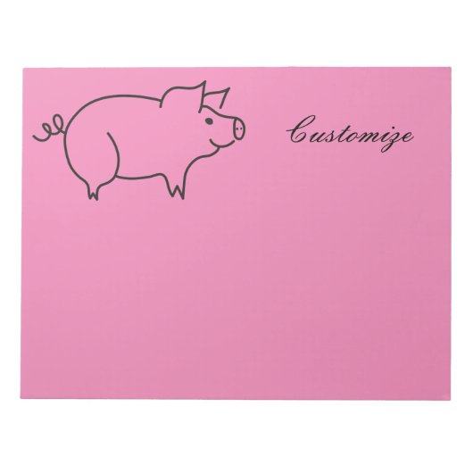 Bloc-note Gros tonnerre d'animal de porc (Devant)