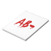 Bloc-note Groupe sanguin AB - Hôpital d'horreur négatif (Tourné)