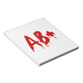 Bloc-note Groupe sanguin AB+ Positif #Hôpital d'horreur (Incliné)