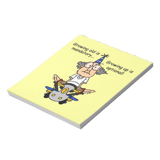 Bloc-note Growing Up est un Humour facultatif (Tourné)