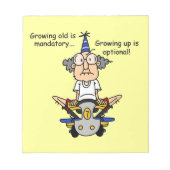 Bloc-note Growing Up est un Humour facultatif (Devant)