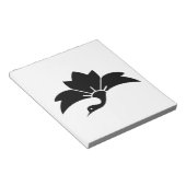 Bloc-note grue aux fleurs rhombiques démoniaques (Incliné)