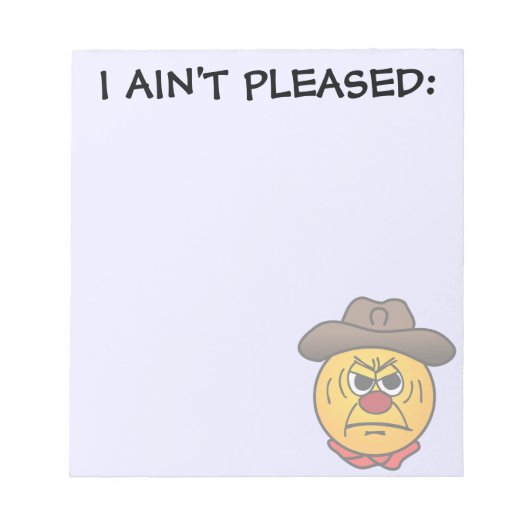 Bloc-note Grumpey Cowboy robuste (Devant)