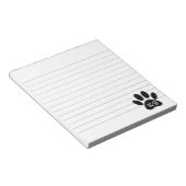 Bloc-note Grunge Distressed Chien Paw K-9 Liné (Incliné)