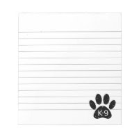 Grunge Distressed Chien Paw K-9 Liné