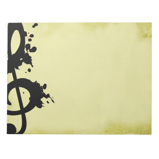 Bloc-note Grunge Treble Clef (Devant)