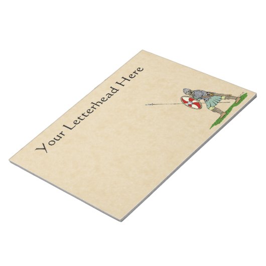 Bloc-note Guerrier médiéval anglais/saxon (Incliné)