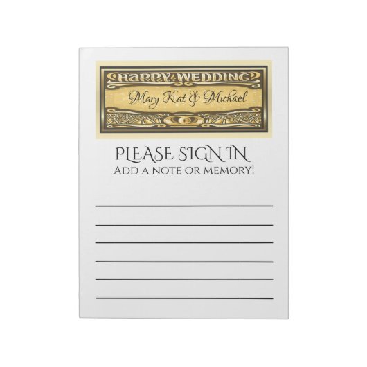 Bloc-note Guest Book Insert Pages Note Pad (Tourné)