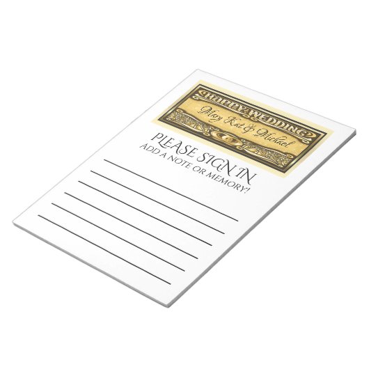 Bloc-note Guest Book Insert Pages Note Pad (Incliné)